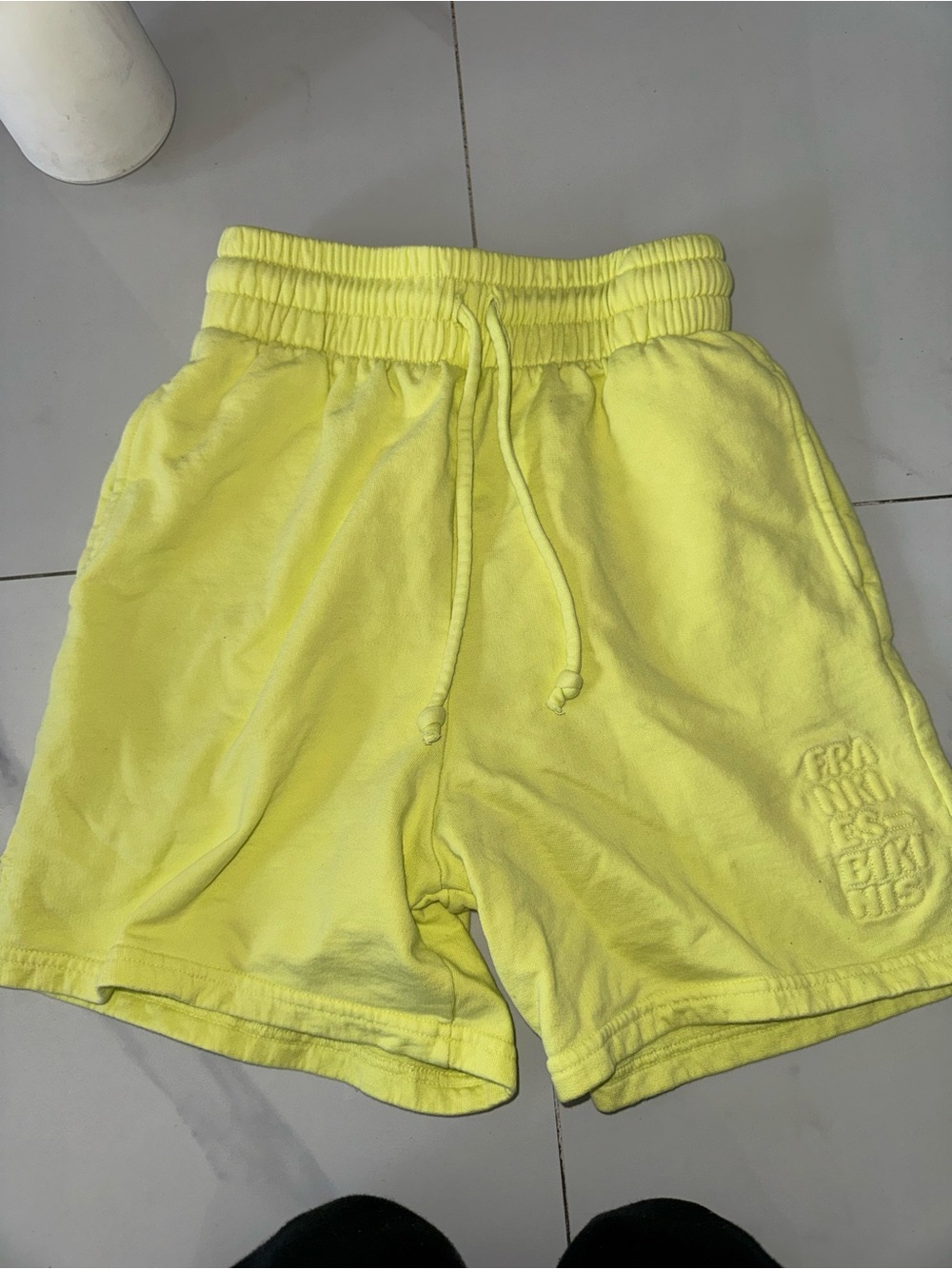Frankie's Bikinis Neon Yellow Athletic Shorts